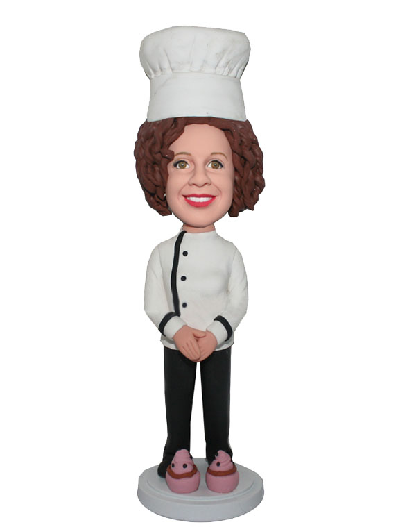 Custom Bobblehead Female Chef Statues Figurines