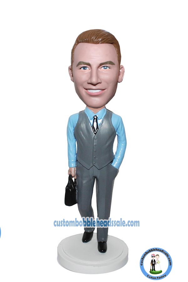 Custom Bobblehead With A Briefcase Doll