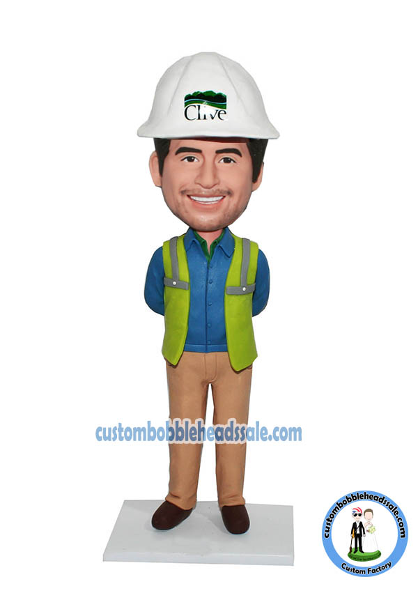 Custom Bobblehead Construction Superintendent Action figure Doll