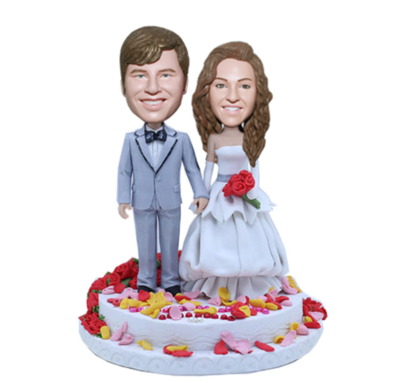Affordable Custom Bobble Head For Wedding Cake
