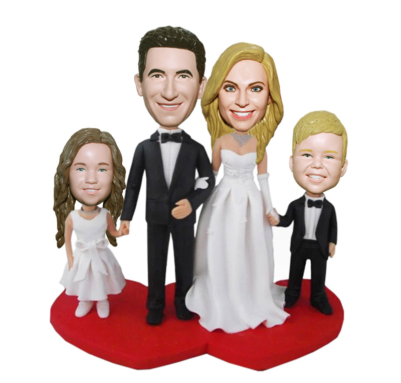 Customized Wedding Bobblehead Cake Toppers