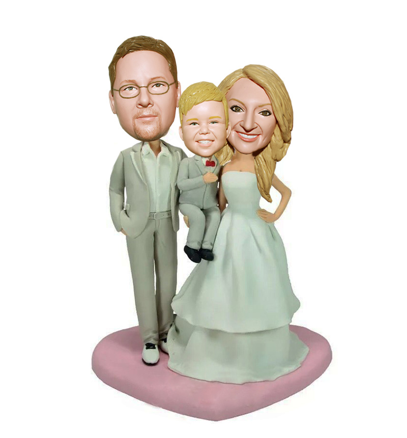 Bauble Head Family Wedding Cake Toppers Wedding Gifts