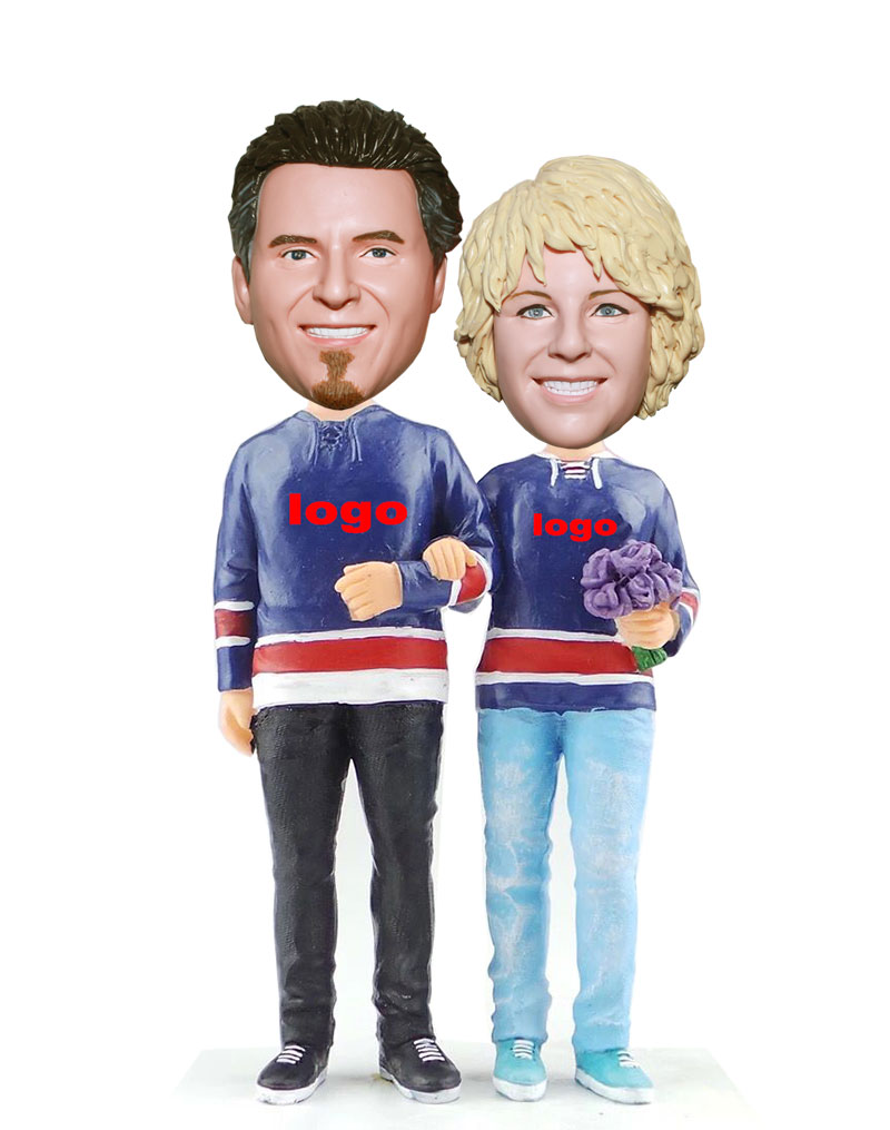 Personalized Sports Couple Bobble Head Doll