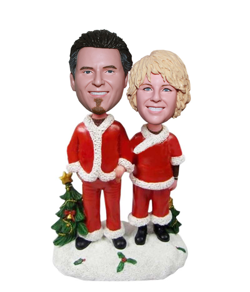 Custom Christmas Bobble Head Couple Personalised Gifts