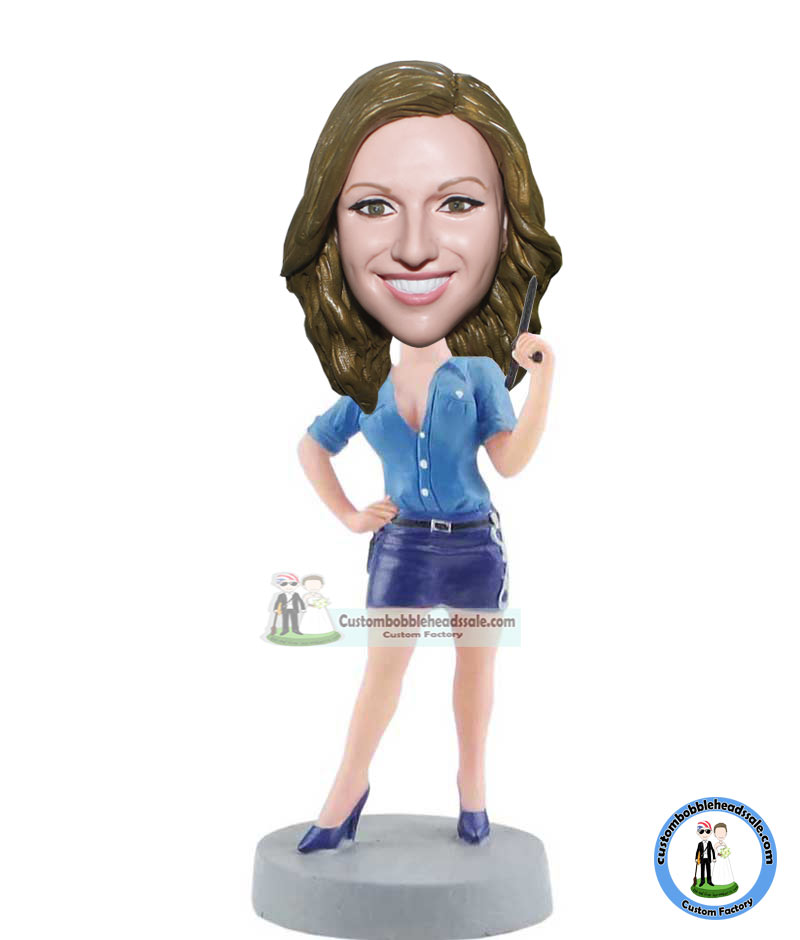 Personalized Policewoman Bobble Heads Sexy Women Figurines