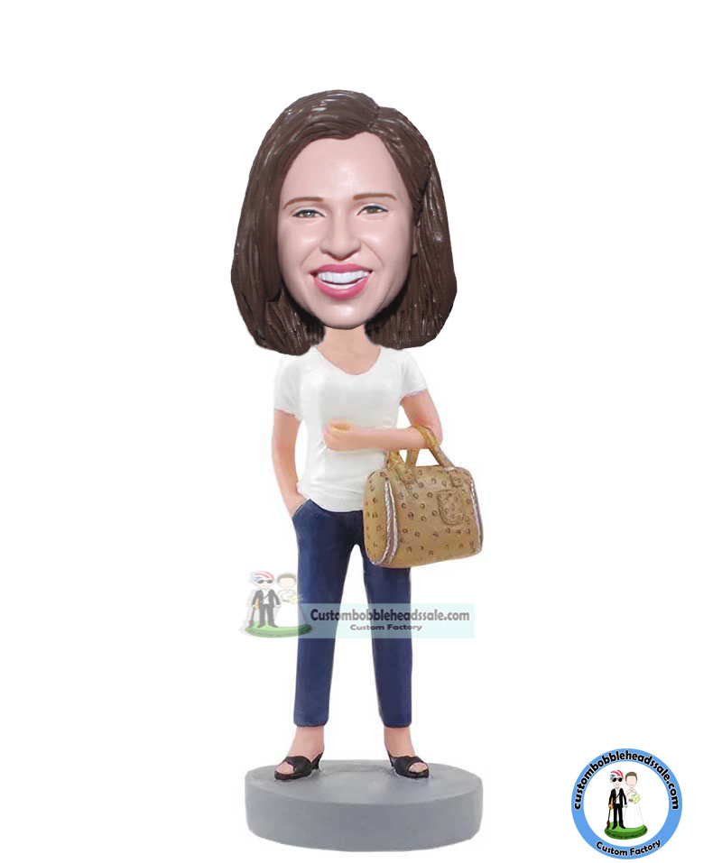 Personalized Female Bobblehead From Photo