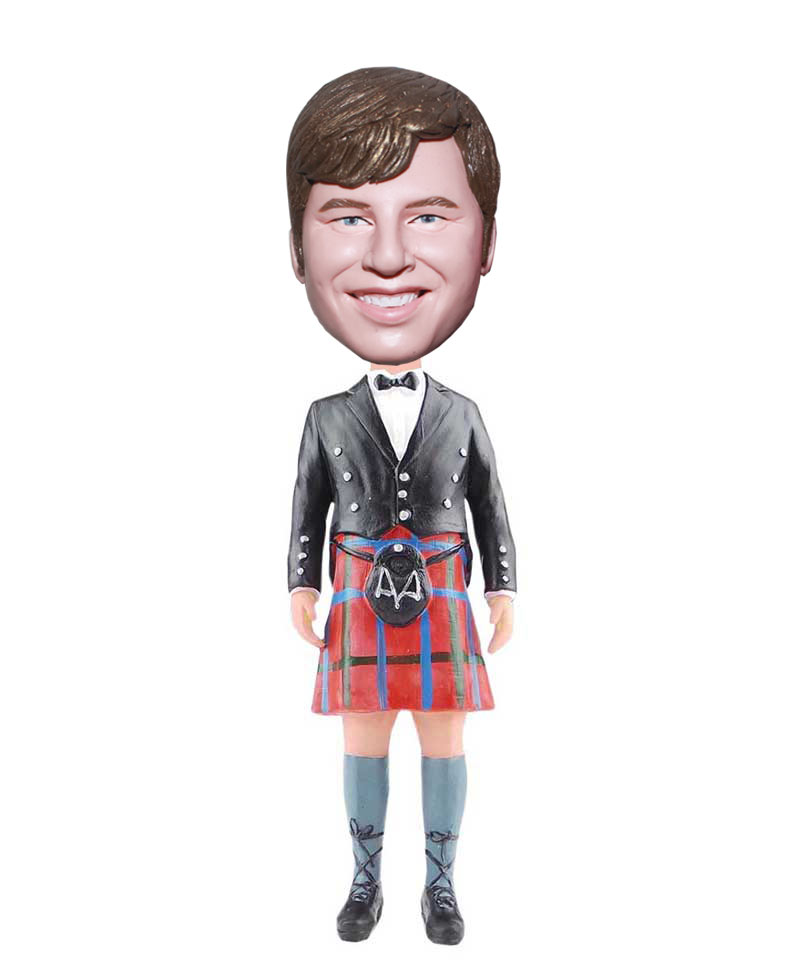 Personalized Scottish Skirt Bobbleheads From Photo