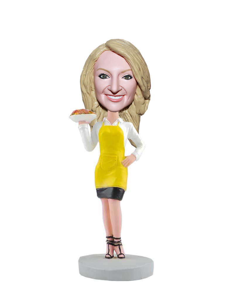 Personalized Female Chef Bobbleheads