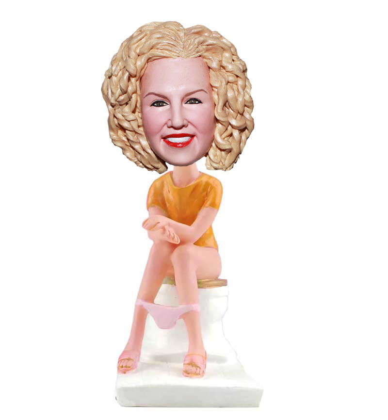 Personalized Sitting Toilet Bobbleheads That Look Like You