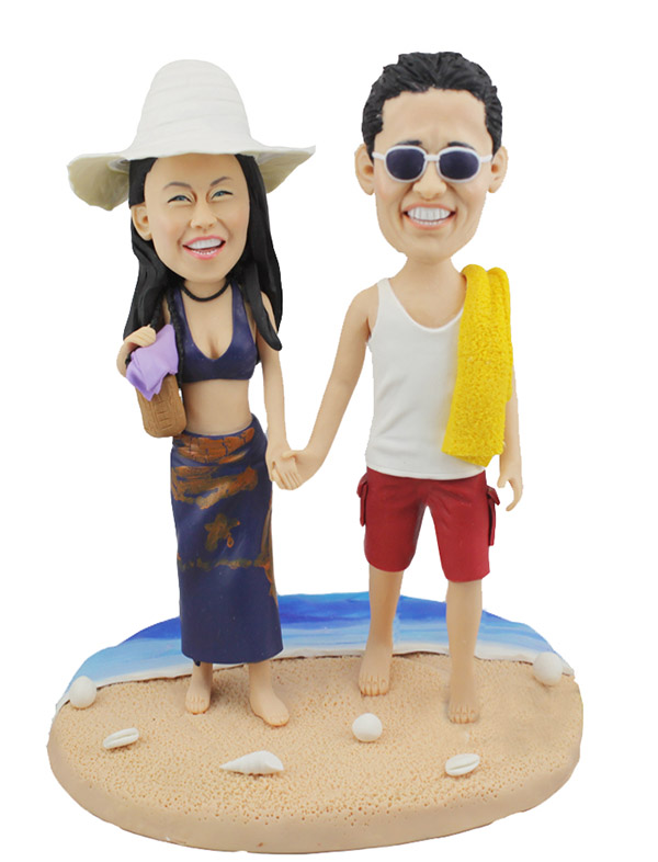 Custom Bobblehead Beach Couple