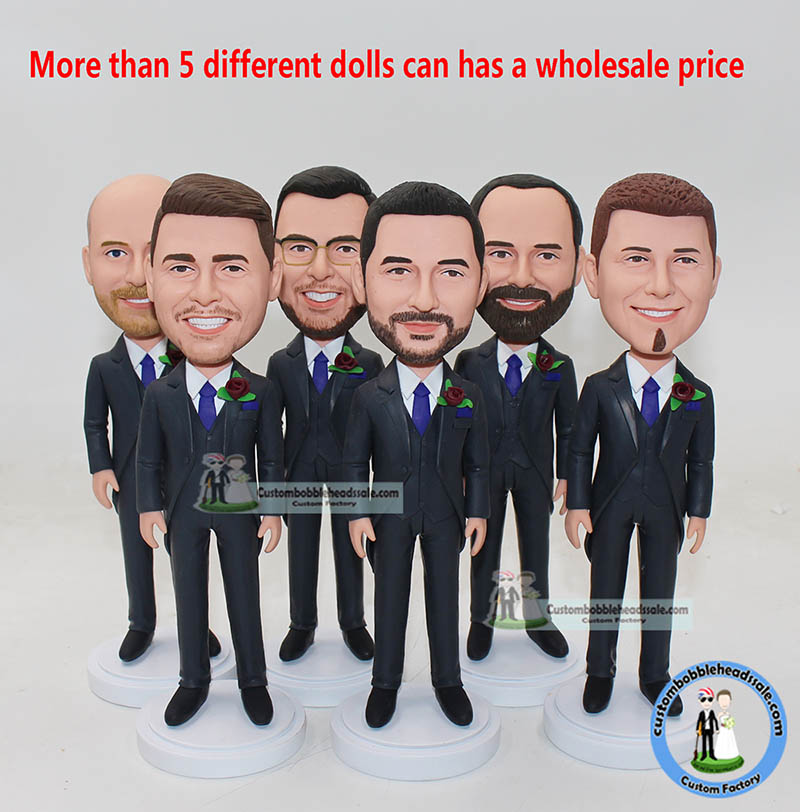 Wholesale Bobbleheads For Groomsmen With Bow Tie
