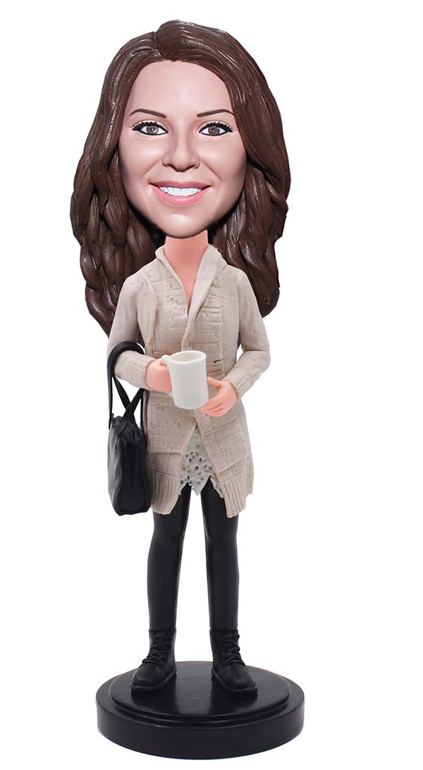 Coustom Bobble Heads Handbag In Hands Doll