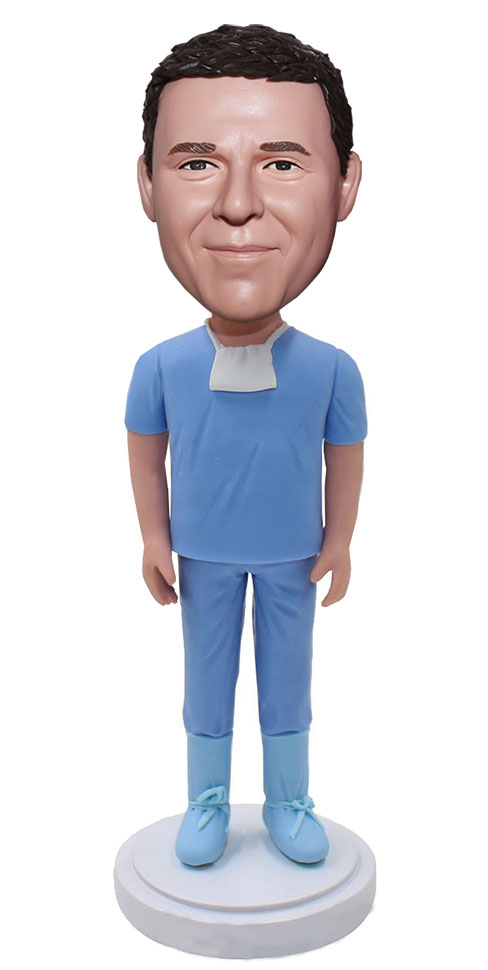 Custom Surgical Gown Bobble Heads Doctor