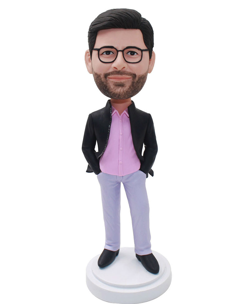 Custom Bobbleheads Man In Suit Doll From Photo