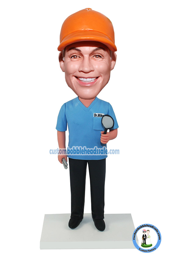 My Own Bobble Head Doctor Custom Bobblehead With A  Magnifying Glass
