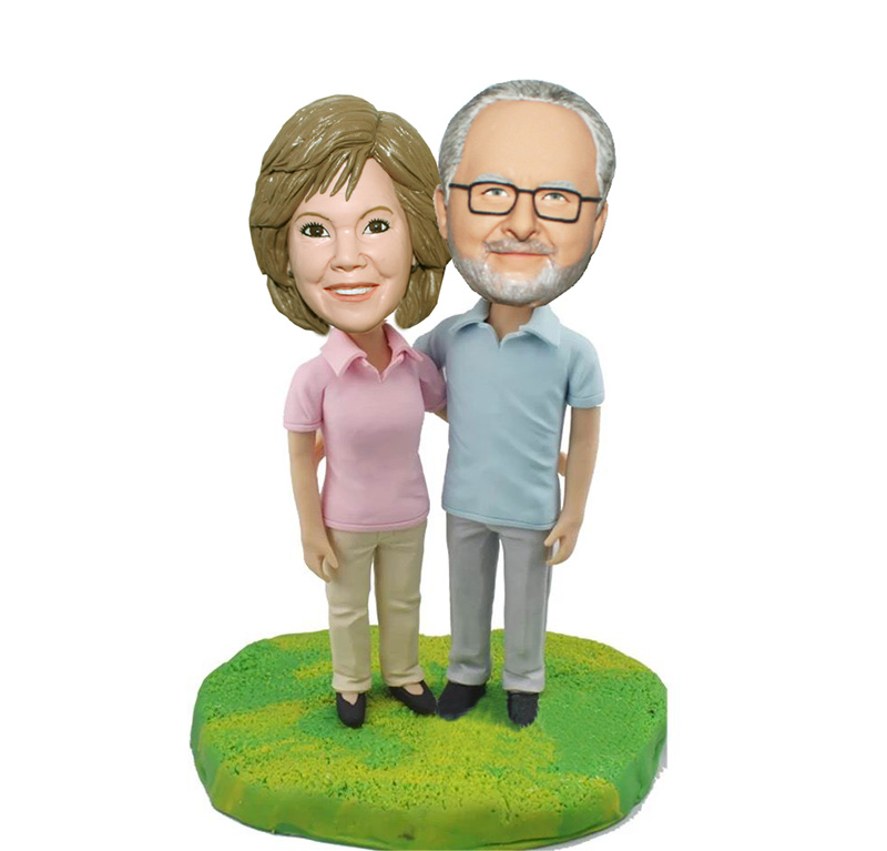 Custome Parents Bobble Heads Anniversary Gifts