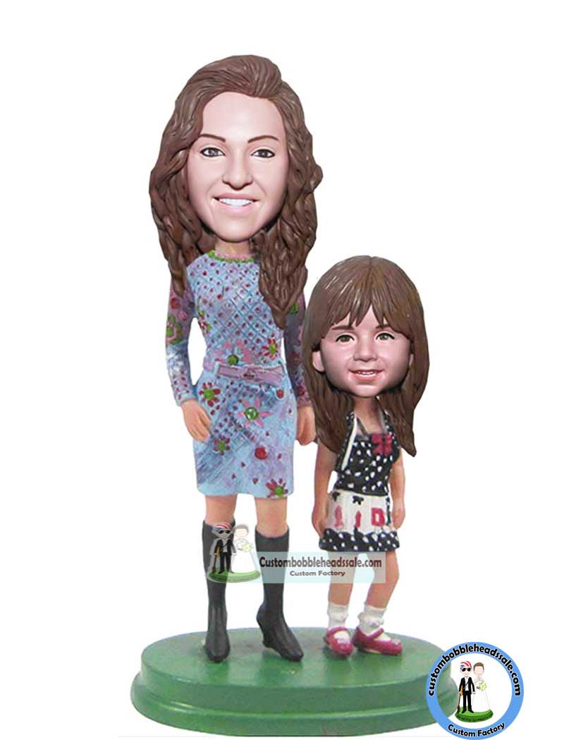 Customize Mother And Daughter Bobbleheads