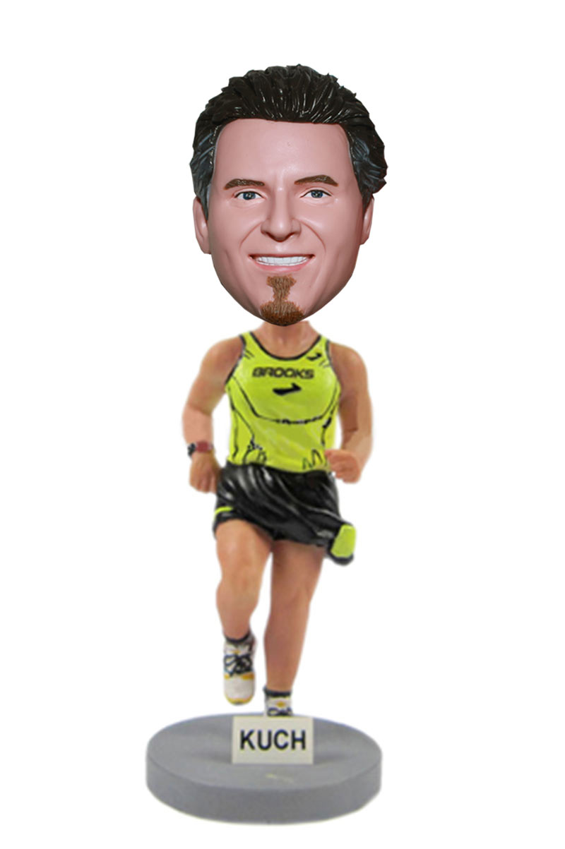 Personalized Sports Runner Bobble Head Doll