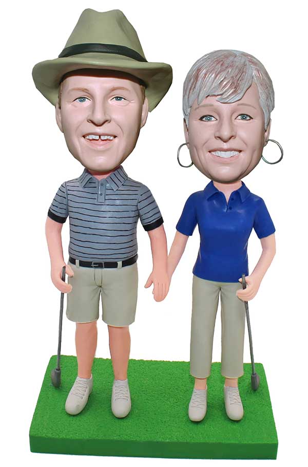 Custom Golf Couple Bobblehead